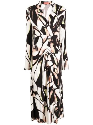 MANNING CARTELL Gardenia abstract-pattern midi dress - Multicolour