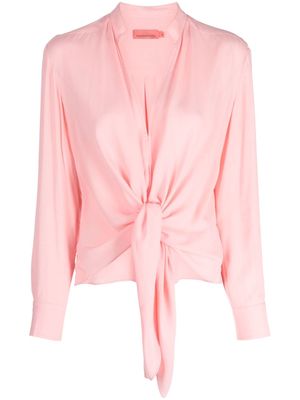 MANNING CARTELL Interplay V-neck blouse - Pink