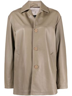 Manokhi Britt leather jacket - Brown