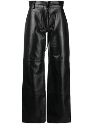 Manokhi Carla high-waisted leather pants - Black
