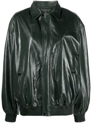 Manokhi Dean quilted leather jacket - Green