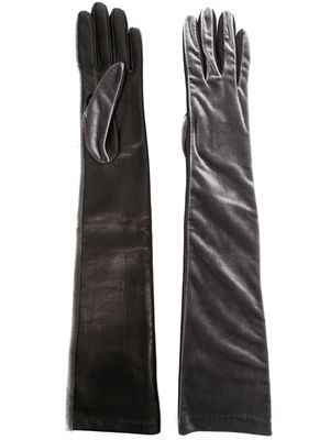 Manokhi elbow-length leather gloves - Grey