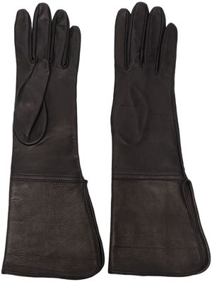 Manokhi full-finger design leather gloves - Black