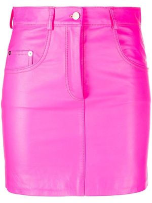 Manokhi leather mini skirt - Pink