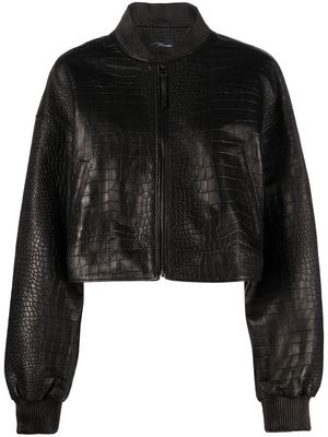 Manokhi polished-finish bomber jacket - Black
