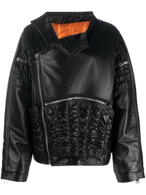 Manokhi Sikka leather jacket - Black