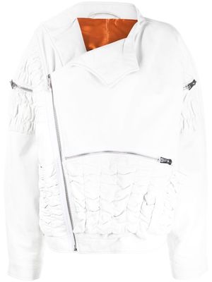 Manokhi Sikka leather jacket - White