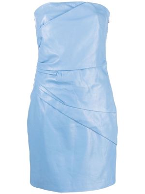Manokhi strapless leather dress - Blue