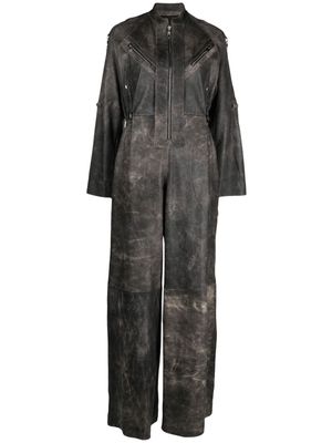 Manokhi Taela leather jumpsuit - Grey