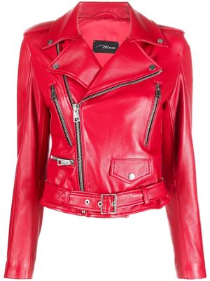 Manokhi zipped biker jacket - Red