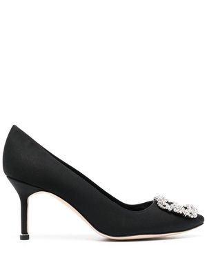 Manolo Blahnik 80mm decorative-buckle heels - Black