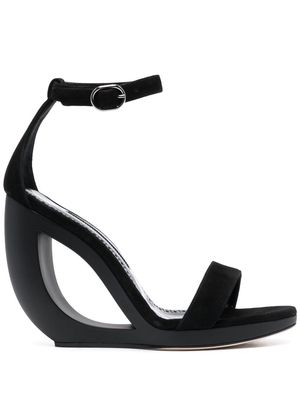 Manolo Blahnik 90mm ankle-strap detail sandals - Black
