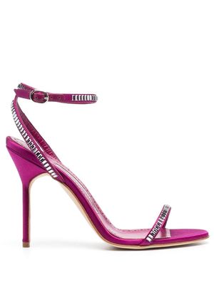 Manolo Blahnik Crinastra crystal-embellished sandals - Pink
