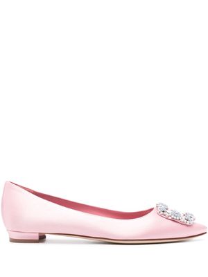 Manolo Blahnik Hangisi ballerina shoes - Pink