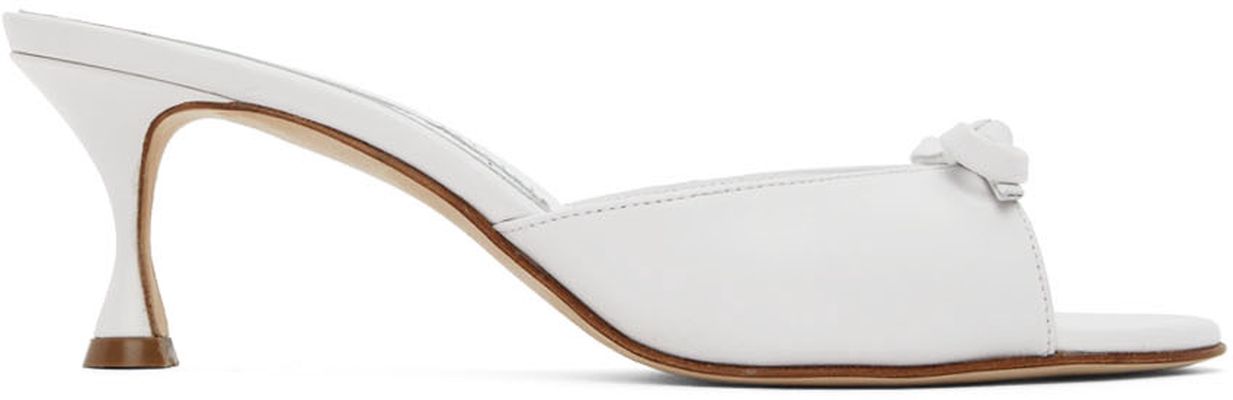 Manolo Blahnik White Pertinanu Heeled Sandals