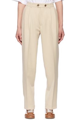 Manors Golf Beige Polyester Trousers