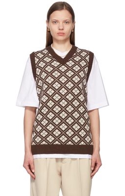 Manors Golf Brown Wool & Acrylic Vest