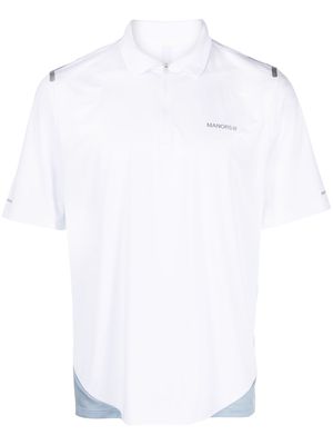 Manors Golf Frontier quarter-zip polo shirt - White