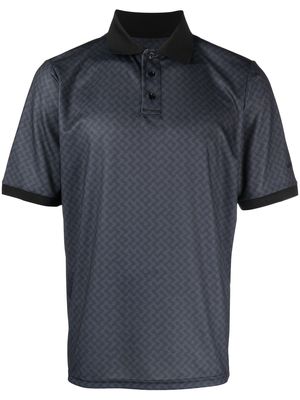 Manors Golf patterned polo shirt - Black