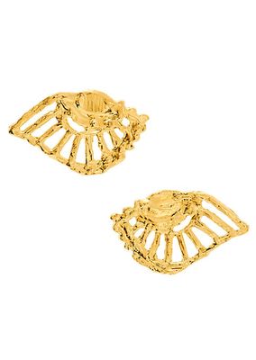 Manouche Agliana 24K Gold-Plated Stud Earrings