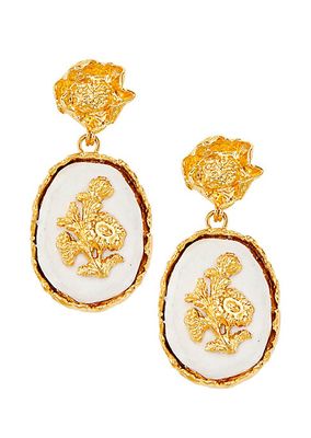 Manouche Strada 24K-Gold-Plated & Stoneware Drop Earrings