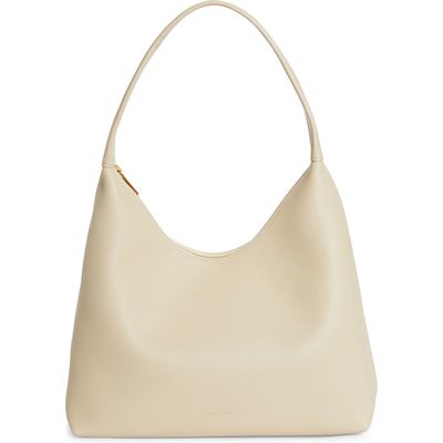 Mansur Gavriel Candy Pebbled Leather Shoulder Bag in Avorio 