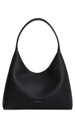 Mansur Gavriel Candy Pebbled Leather Shoulder Bag in Black