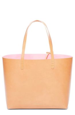 Mansur Gavriel Large Leather Tote in Cammello/Rosa