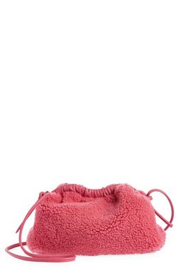 Mansur Gavriel Mini Cloud Genuine Shearling Top Handle Bag in Bright Pink