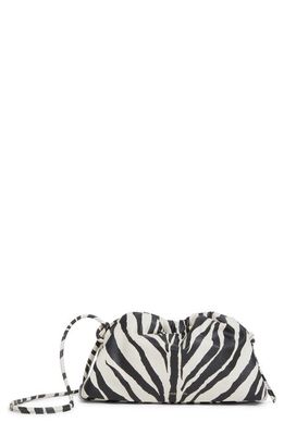 Mansur Gavriel Mini Cloud Zebra Print Saffiano Leather Clutch