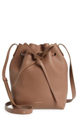 Mansur Gavriel Mini Soft Leather Bucket Bag in Biscotto