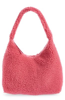 Mansur Gavriel Soft Candy Genuine Shearling Shoulder Bag in Bright Pink