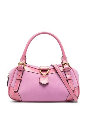 Manu Atelier Caique mini suede shoulder bag - Pink