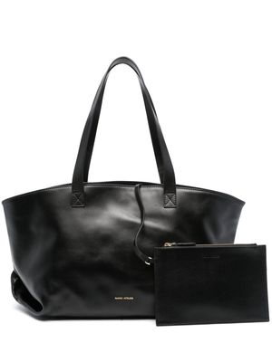 Manu Atelier Carry All leather tote bag - Black