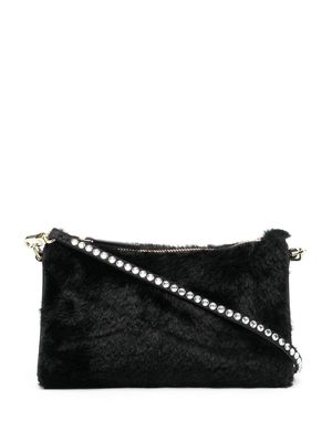 Manu Atelier faux-fur zipped bag - Black