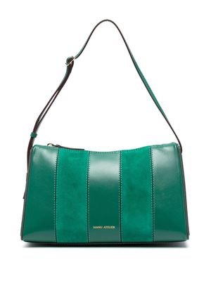 Manu Atelier Prism panelled shoulder bag - Green