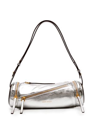 Manu Atelier zipped cylinder shoulder bag - Silver