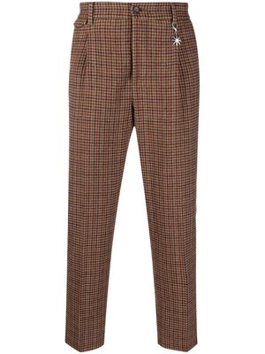Manuel Ritz all-over check-print trousers - Brown