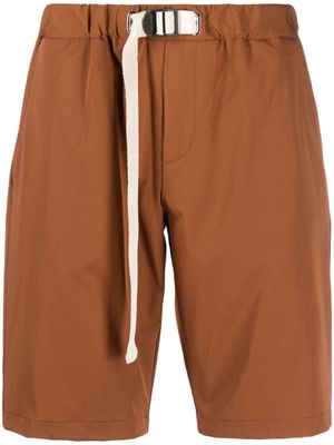 Manuel Ritz belted cotton Bermuda shorts - Brown