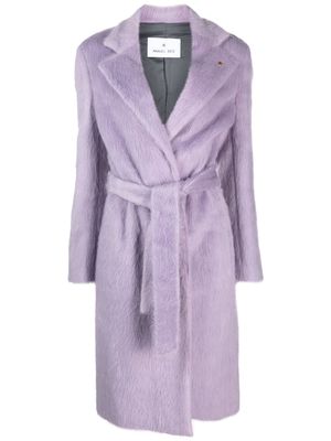 Manuel Ritz brushed belted trench coat - Purple