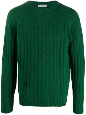 Manuel Ritz cable-knit crew-neck jumper - Green