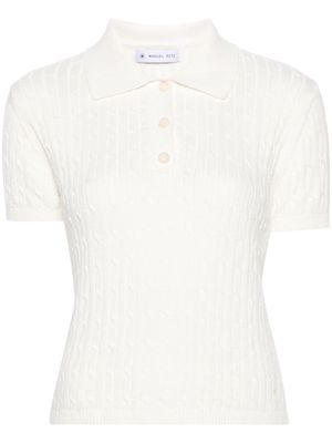 Manuel Ritz cable-knit polo jumper - Neutrals