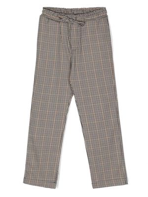 Manuel Ritz check-pattern straight-leg trousers - Black