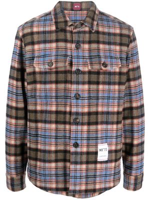 Manuel Ritz checked shirt jacket - Brown