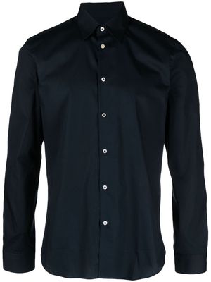 Manuel Ritz classic-collar stretch-cotton shirt - Blue