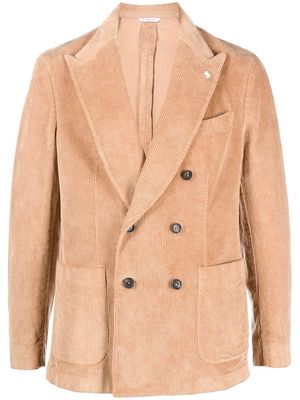 Manuel Ritz double-breasted corduroy jacket - Neutrals