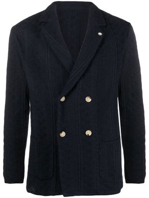 Manuel Ritz double-breasted knitted blazer - Blue