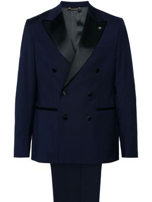 Manuel Ritz double-breasted tuxedo suit - Blue