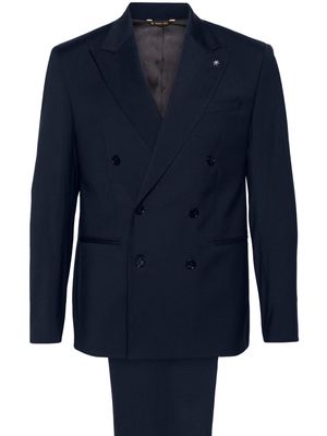 Manuel Ritz double-breasted wool blazer - Blue