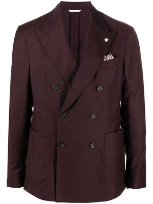 Manuel Ritz double-breasted wool blazer - Red